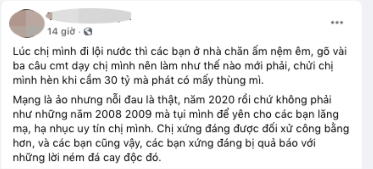 FC Thủy Tiên phản ứng gay gắt khi thần tượng bị 'soi mói' trang phục đi làm từ thiện tại vùng lũ Ảnh 3