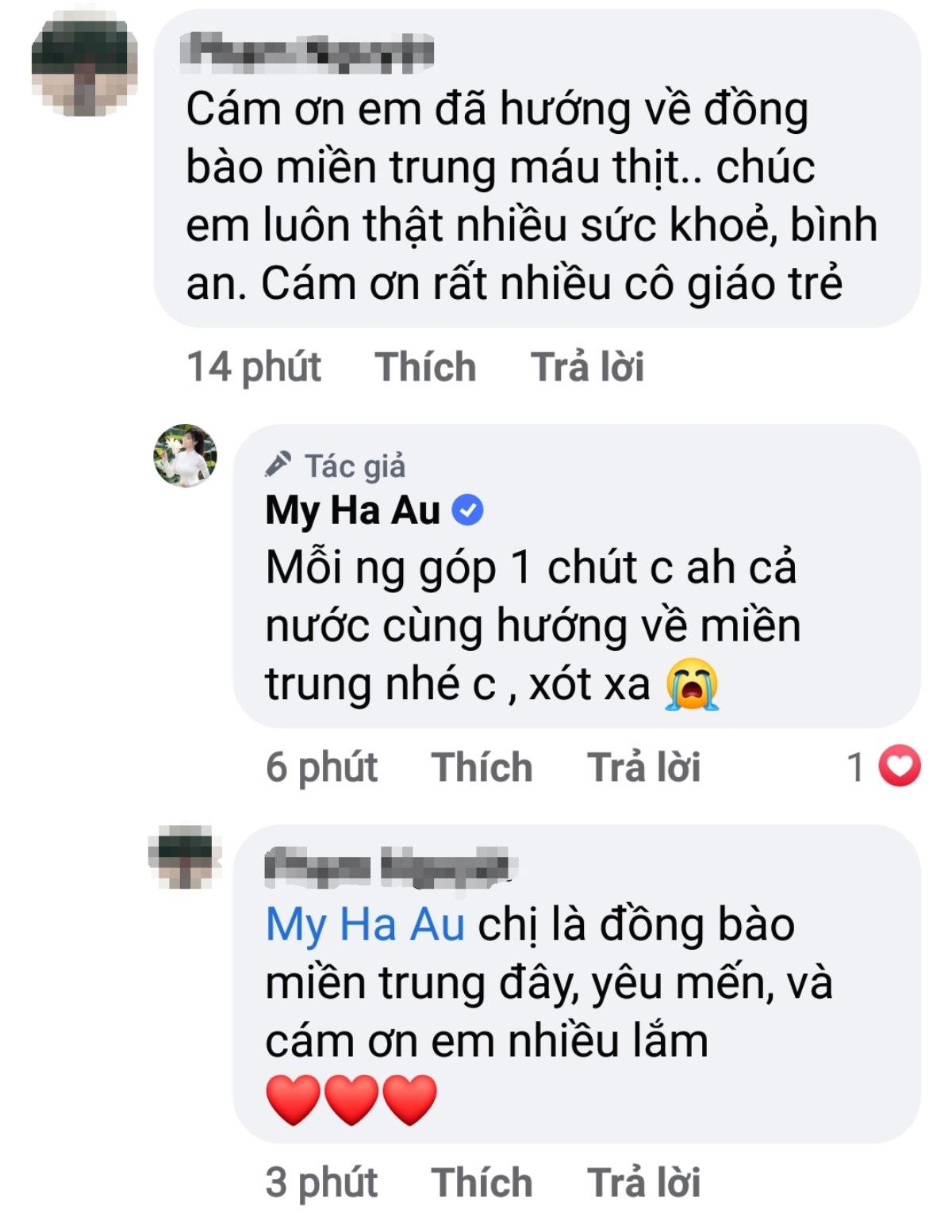 Âu Hà My ủng hộ 100 triệu đồng: 20/10 không cần hoa và quà, chỉ mong san sẻ được với đồng bào miền Trung Ảnh 7