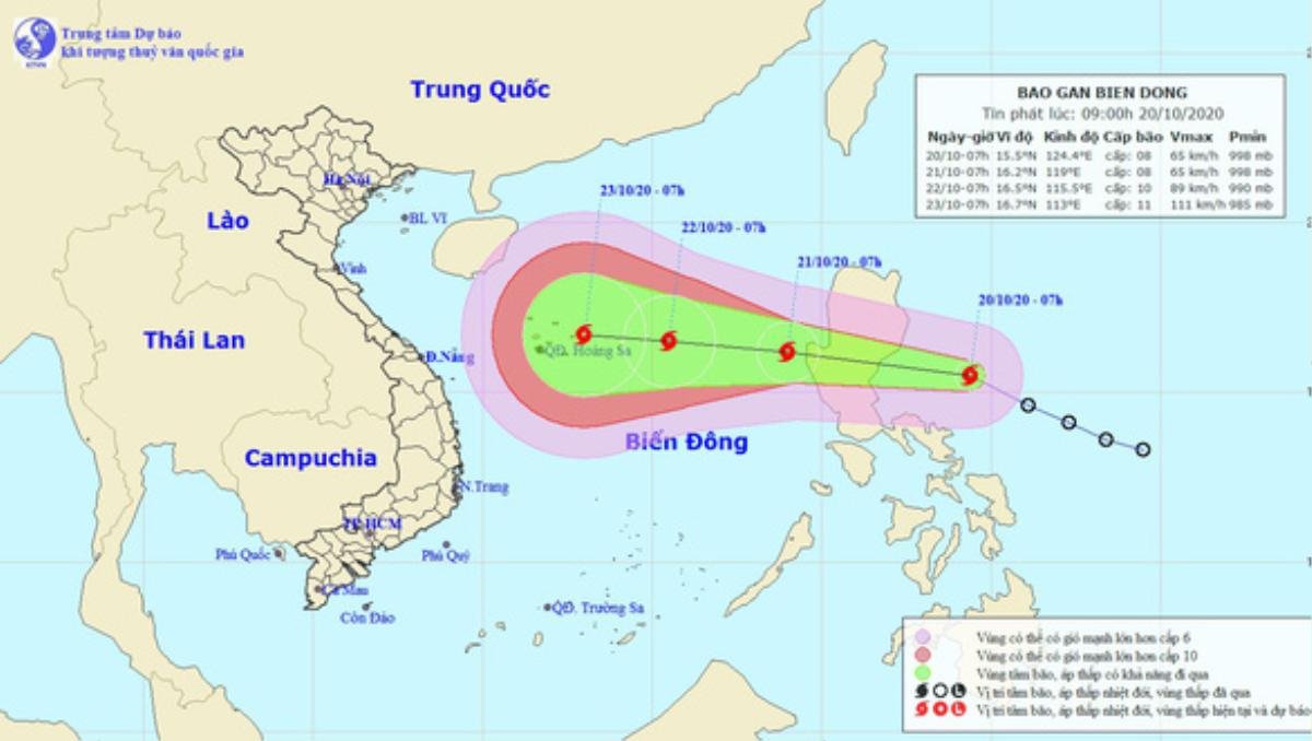 Bão số 8 có lúc giật cấp 14 hướng vào miền Trung Ảnh 1