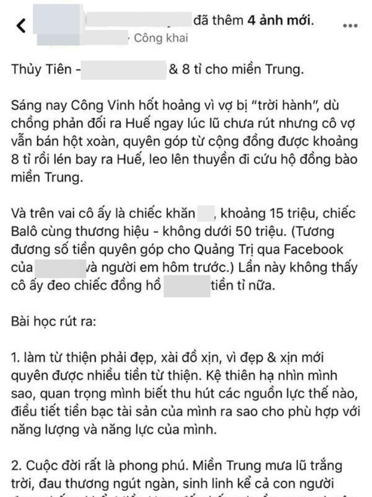 Mỉa mai trang phục đi từ thiện của Thủy Tiên, nữ MC nhận 'gạch đá' từ dân mạng Ảnh 2