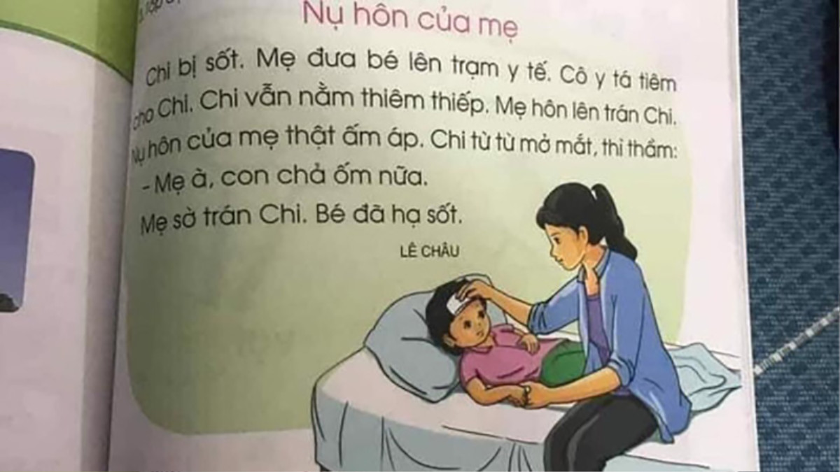 Nhiều ý kiến trái chiều xoay quanh mẩu chuyện 'Nụ hôn của mẹ' trong sách giáo khoa Tiếng Việt lớp 1 Ảnh 1