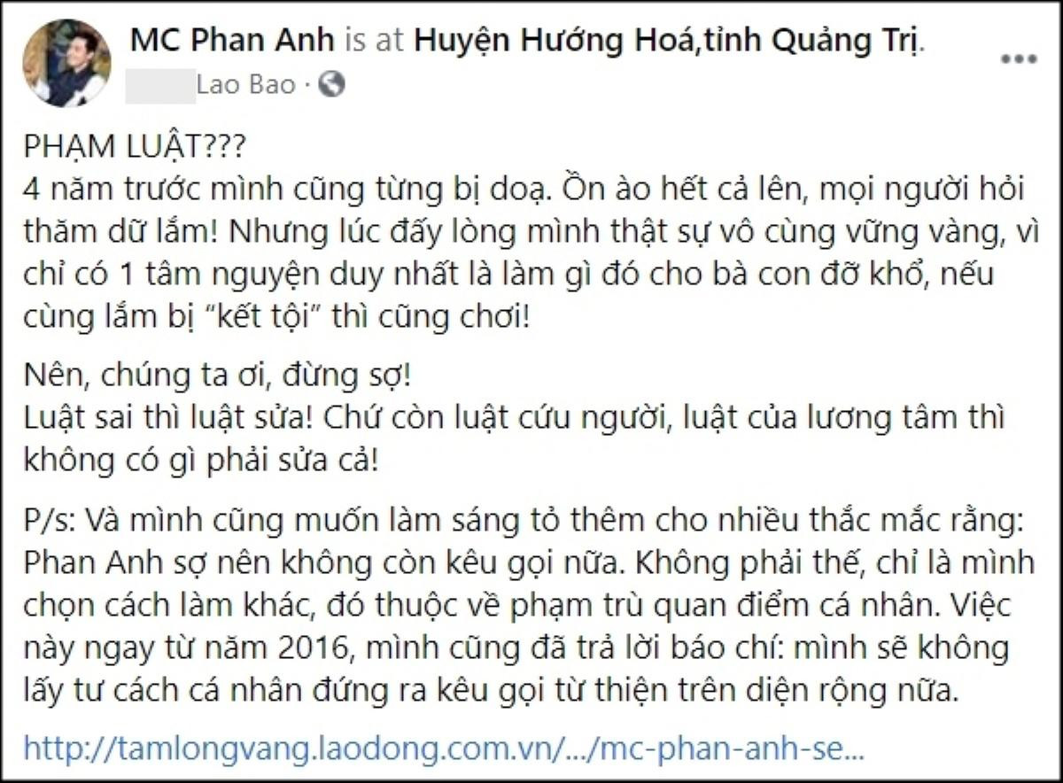 MC Phan Anh lên tiếng về việc Thủy Tiên có vi phạm pháp luật khi kêu gọi 100 tỉ đồng làm từ thiện? Ảnh 3