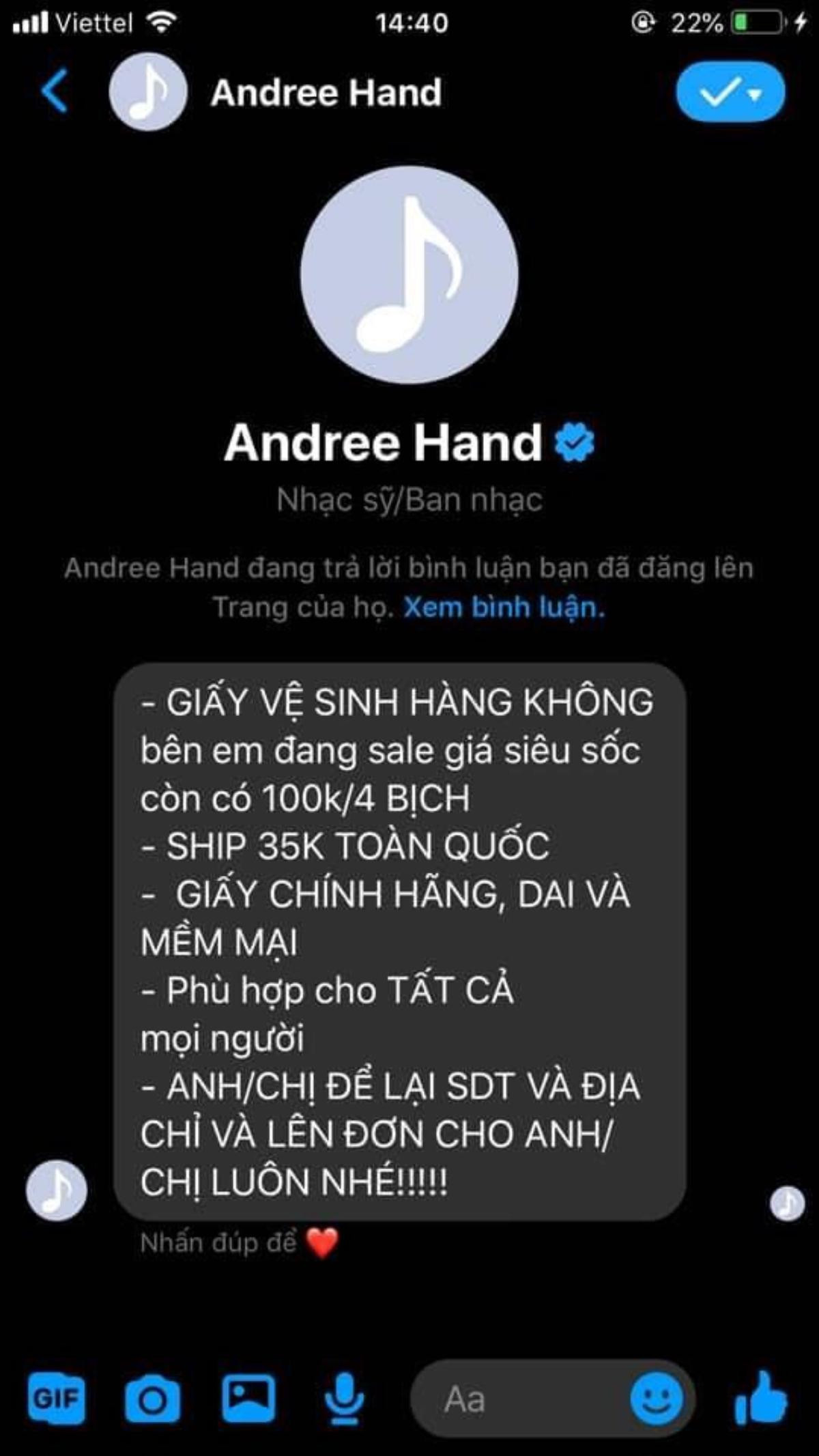 Rapper Andree bất ngờ livestream bán giấy vệ sinh? Ảnh 2