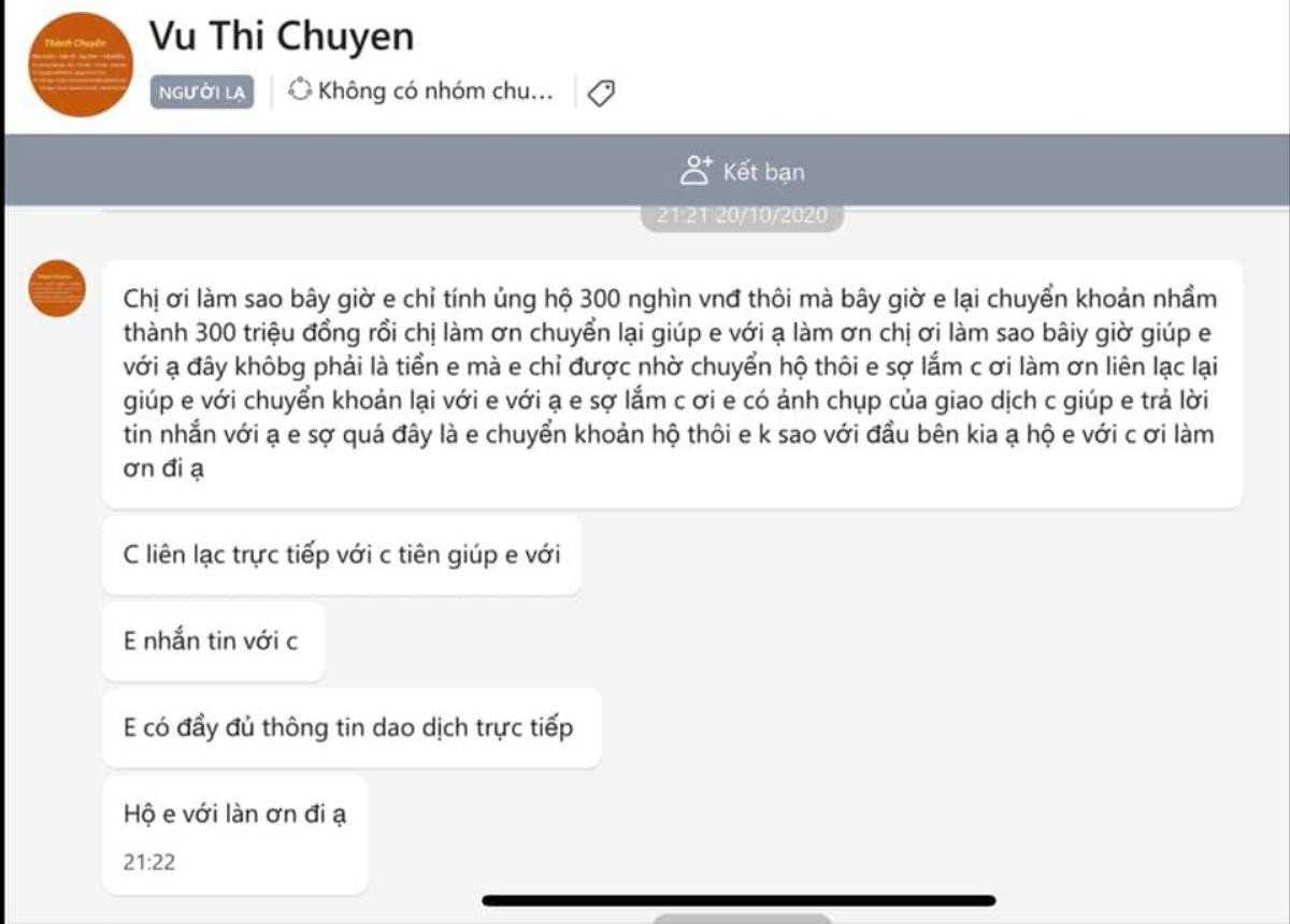 Muốn ủng hộ miền Trung 300 ngàn, cô gái 'mắt nhắm mắt mở' chuyển khoản nhầm 300 triệu và cái kết Ảnh 2