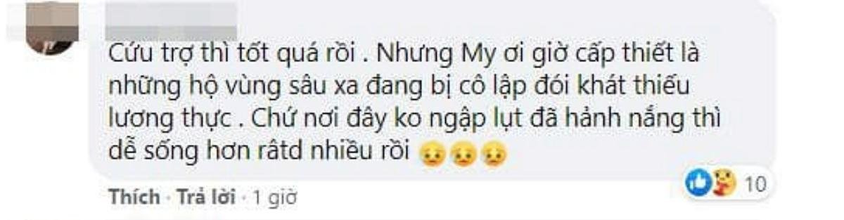 Âu Hà My bị góp ý khi đi hỗ trợ cho đồng bào miền Trung bị lũ lụt Ảnh 6