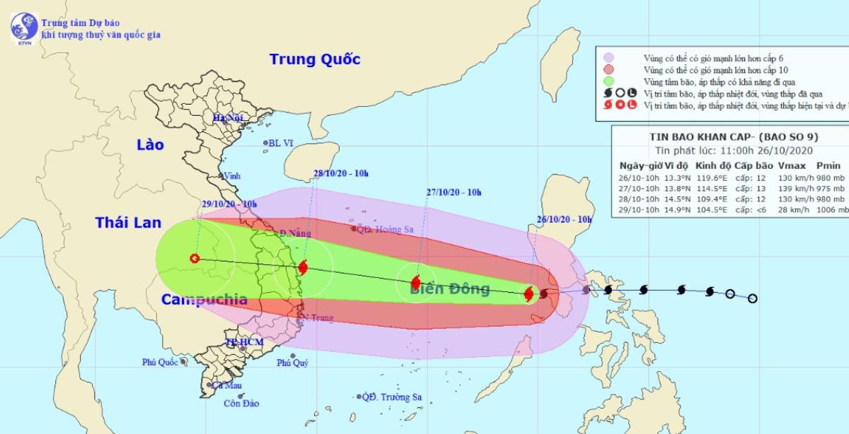 Bão số 9 giật cấp 15 mạnh tương đương với bão Damrey đổ bộ miền Trung năm 2017 mạnh như thế nào? Ảnh 3