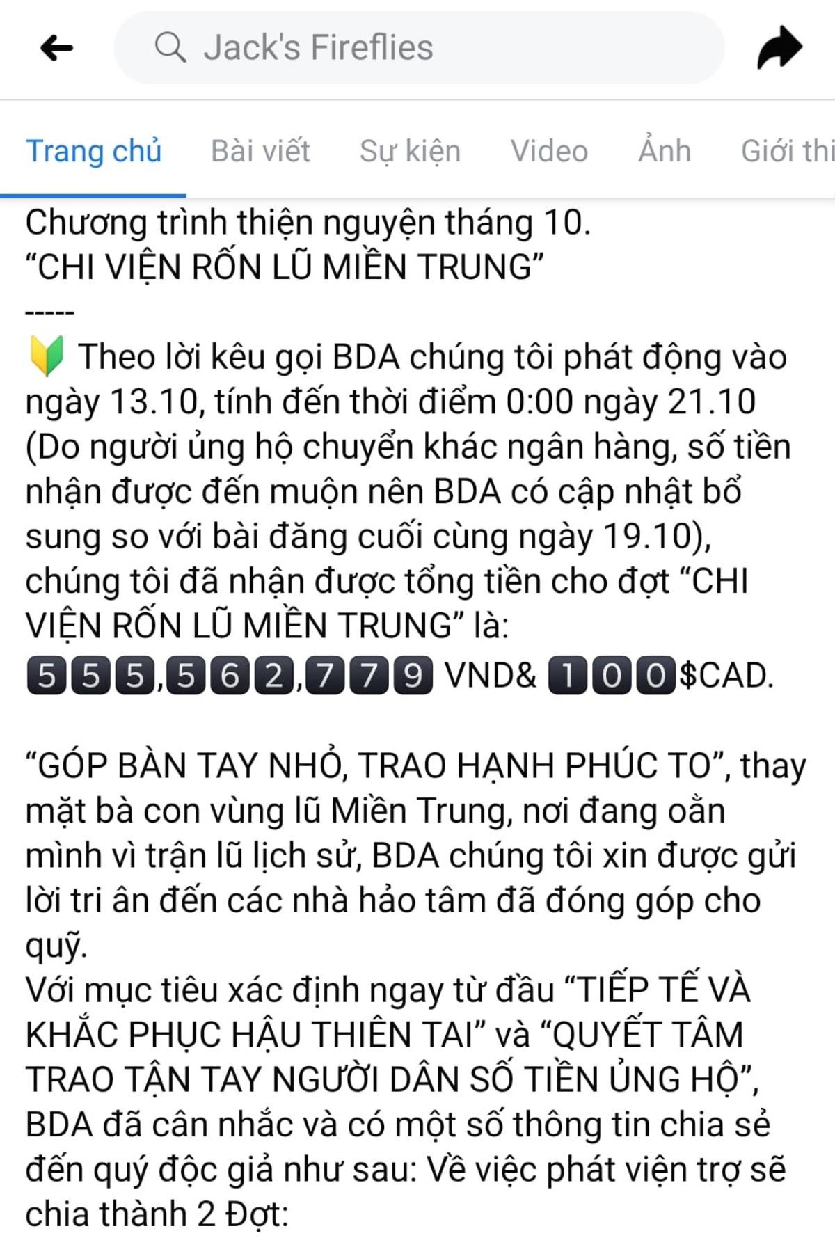 FC Jack quyên góp được 600 triệu ủng hộ đồng bào miền Trung Ảnh 2