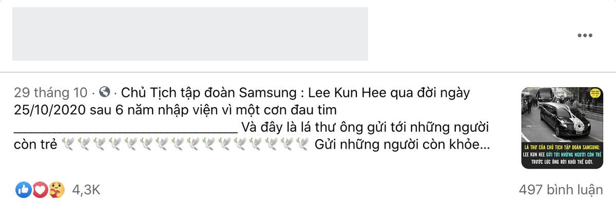 Sự thật về bức thư cuối cùng của cố Chủ tịch Samsung đang được dân mạng lan truyền trên Facebook Ảnh 5