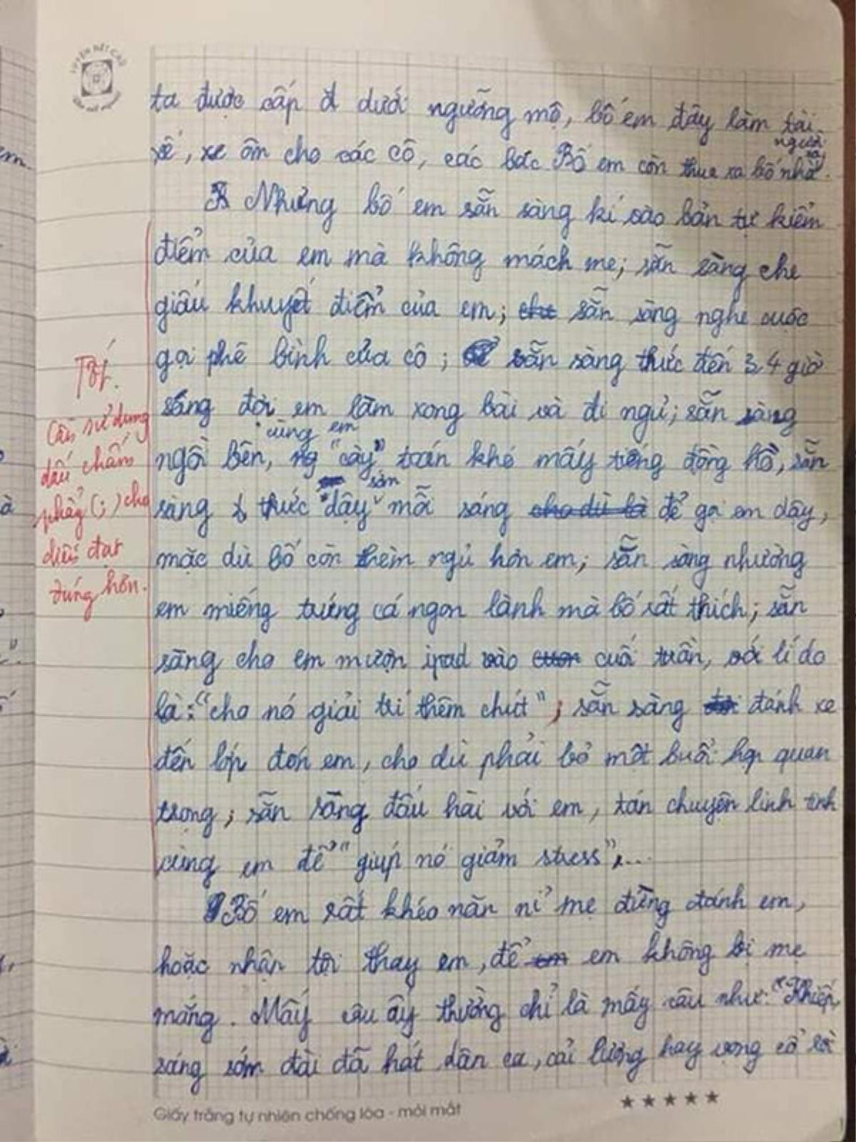 Bài văn tả bố của cô học trò lớp 5 đạt 10 điểm: 'Bài viết đã đưa cô gặp ông bố hội tụ mọi điều tốt - xấu' Ảnh 2