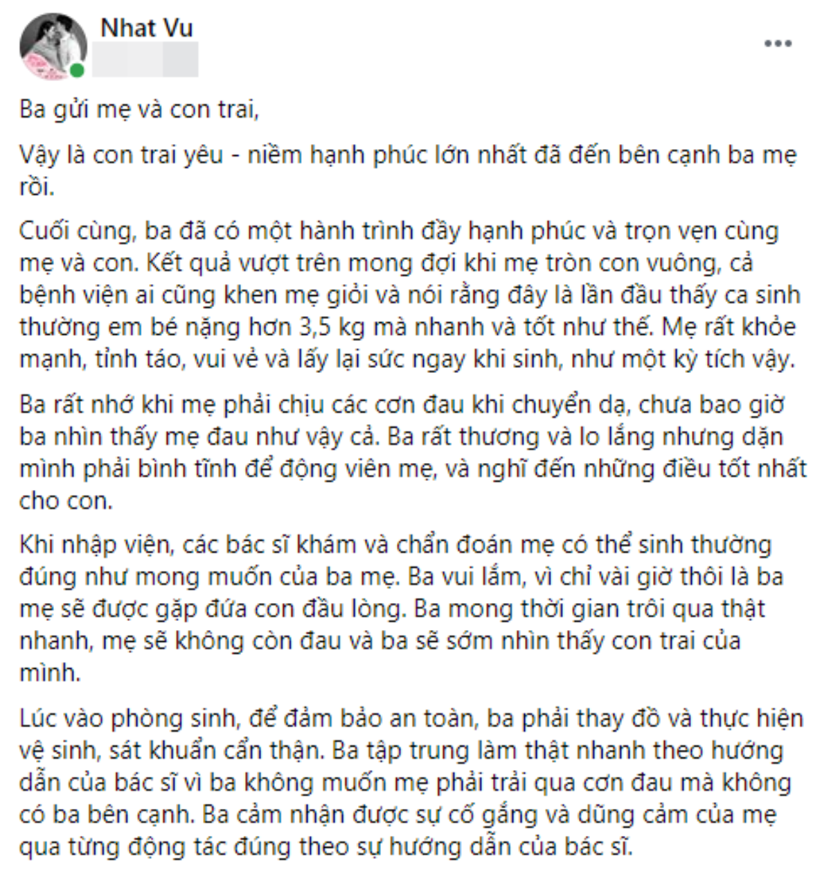 Thúy Vân hạ sinh quý tử, ông xã Nhật Vũ bật khóc: 'Nhìn thấy con ba mẹ thêm một cơ hội trưởng thành' Ảnh 2