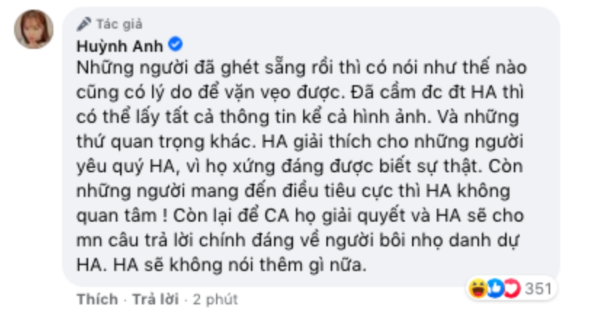 Lên tiếng kêu oan nhưng lại bị 'ném đá' tới tấp, Huỳnh Anh đáp trả cực gắt Ảnh 5