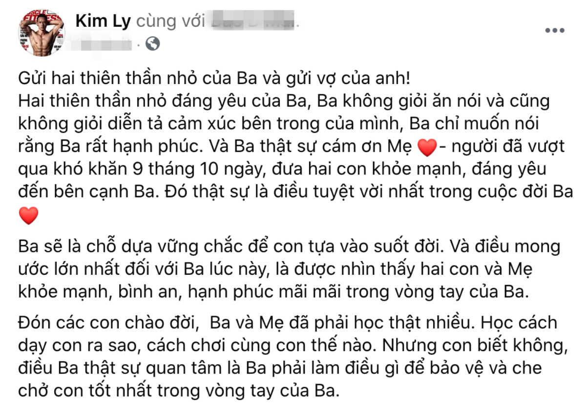 Lên chức bố, Kim Lý âu yếm cảm ơn vợ yêu Hà Hồ: Tâm thư xúc động bị soi 'có người viết giúp' Ảnh 2