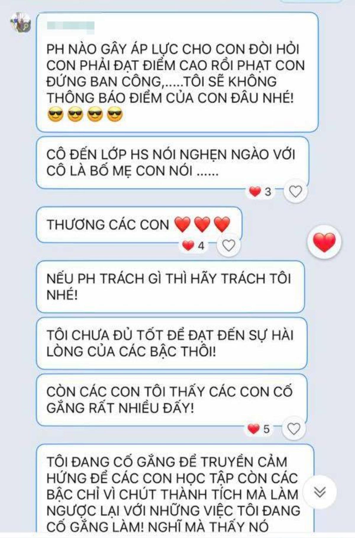 Phạt con đứng ở ban công vì điểm kém, mẹ bất chợt nhận ra bản thân ích kỉ khi đọc tin nhắn của giáo viên Ảnh 1