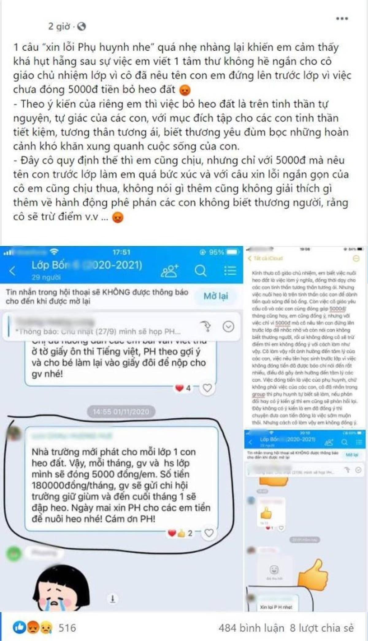 Phụ huynh bức xúc vì con chưa kịp nộp 5000 đồng bỏ heo đất đã bị giáo viên bêu tên phê bình trước lớp Ảnh 1