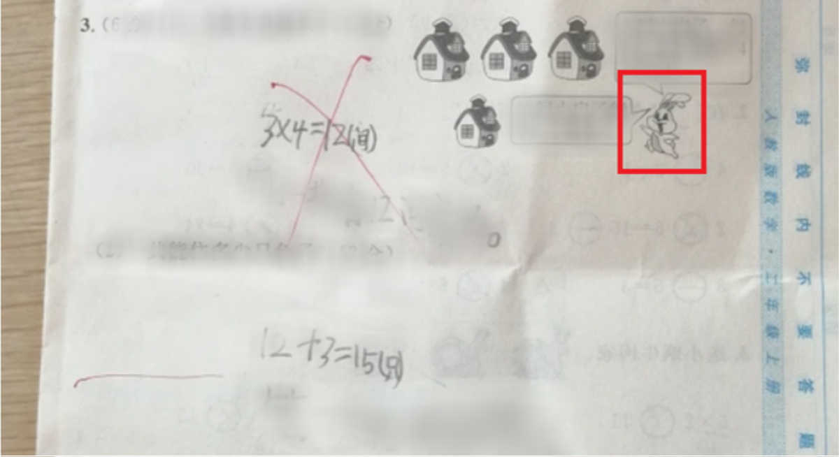 '4 nhà, mỗi nhà có 4 con thỏ' nhưng đáp án 16 lại sai, sự thật sau đó khiến phụ huynh ngã ngửa Ảnh 2