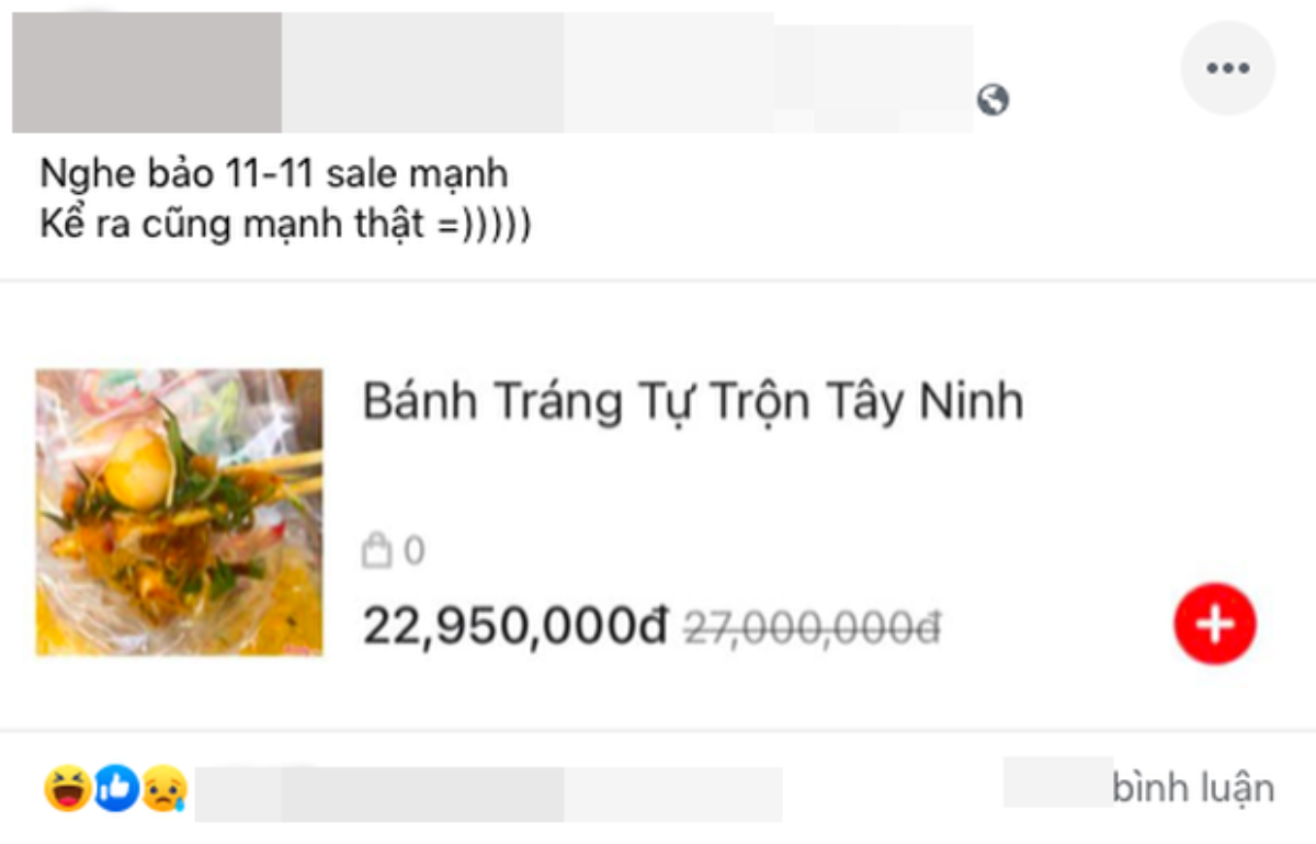 Góc bất ngờ: Ngày siêu sale, có bịch bánh tráng trộn được bán với giá 23 triệu đồng! Ảnh 1