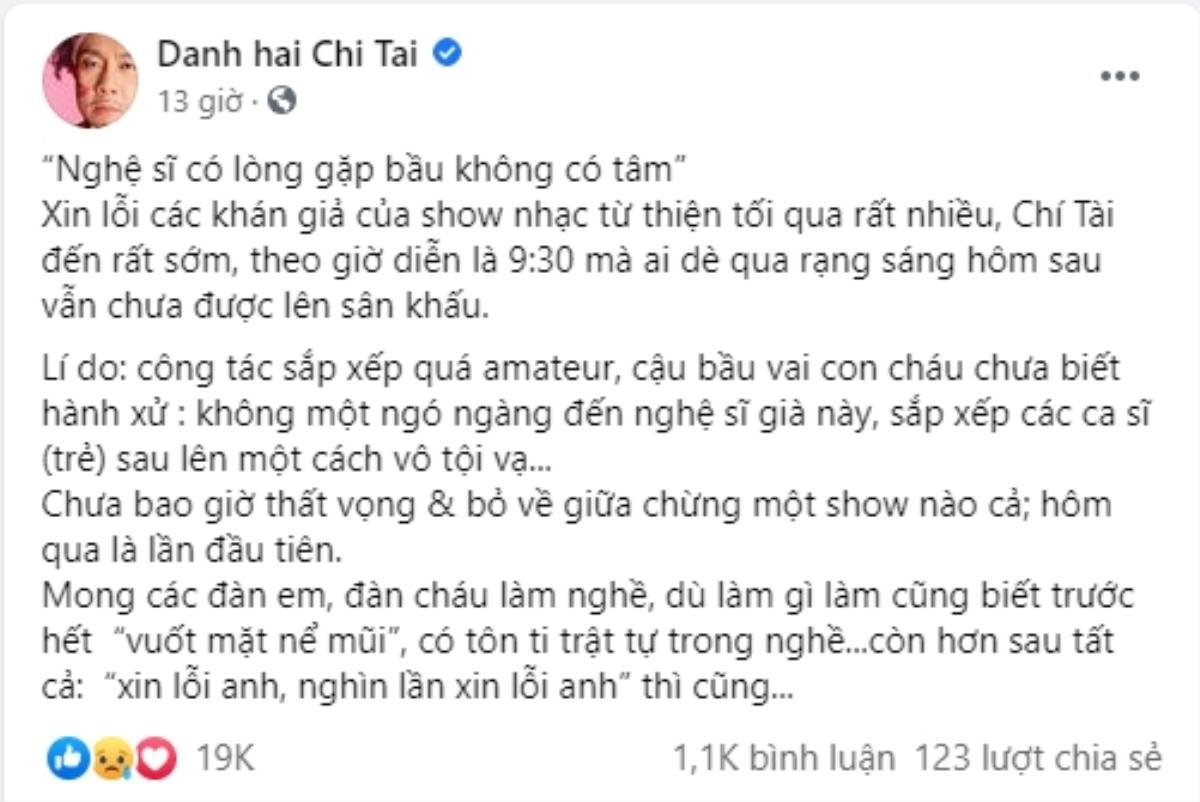 Lư Hoàng Gia Bảo lên tiếng khi bị Chí Tài tố bầu show không có tâm, làm việc thiếu chuyên nghiệp Ảnh 2