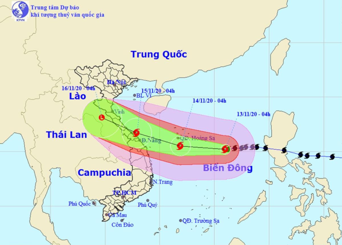 Bão số 13 đi vào Biển Đông, di chuyển nhanh và hướng vào các tỉnh miền Trung Ảnh 1