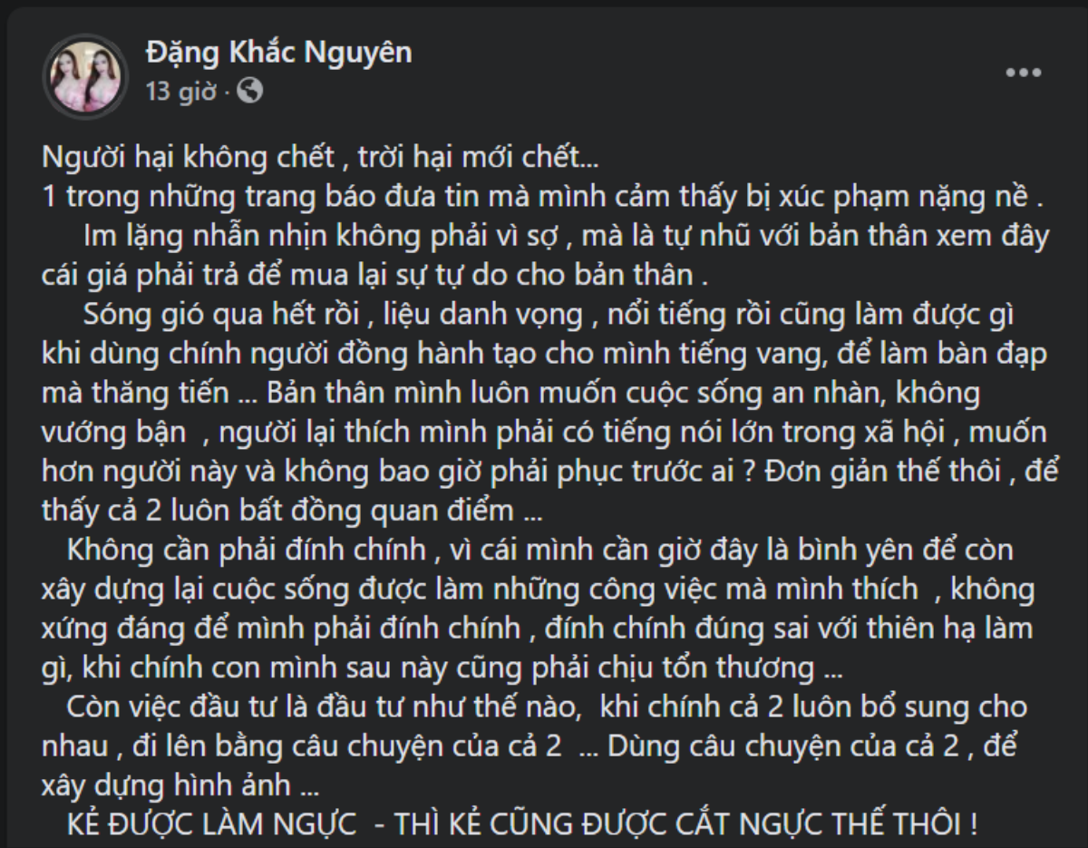 Bị chồng chuyển giới 'bóc phốt', Minh Anh đáp trả 'không thương tiếc' Ảnh 3