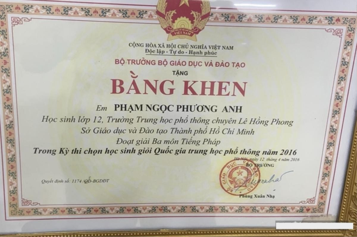 Dân mạng ngưỡng mộ thành tích học tập của Á hậu Phương Anh thuở còn học THPT Ảnh 5