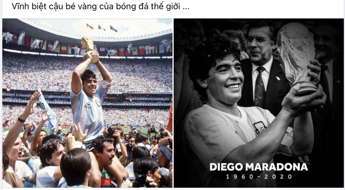 Mạng xã hội tràn ngập thương tiếc danh thủ huyền thoại Diego Maradona Ảnh 5