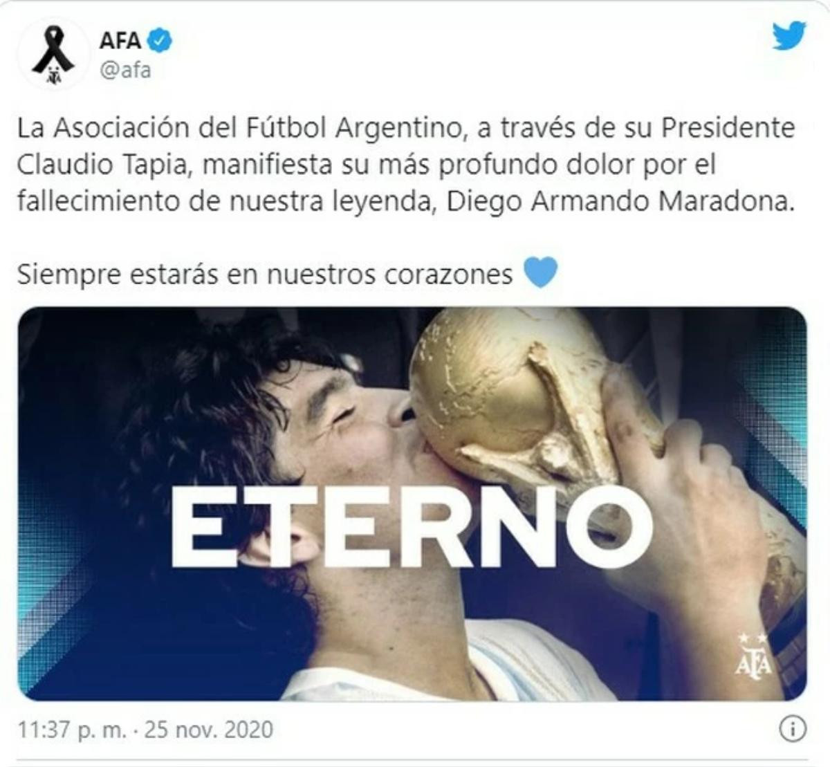 Mạng xã hội tràn ngập thương tiếc danh thủ huyền thoại Diego Maradona Ảnh 6