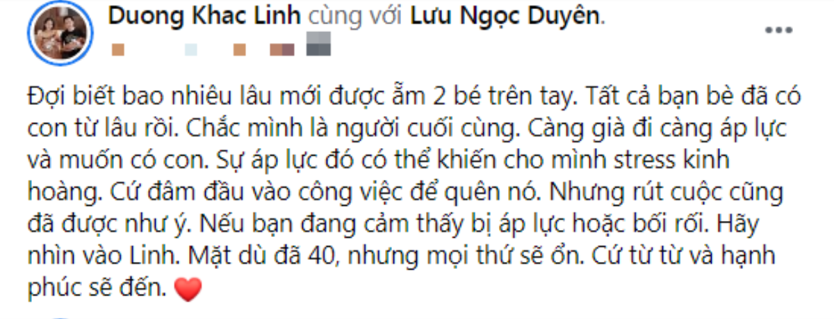 Dương Khắc Linh thú nhận 'stress kinh khủng' khi làm bố của hai nhóc tì sinh đôi ở tuổi 40 Ảnh 1