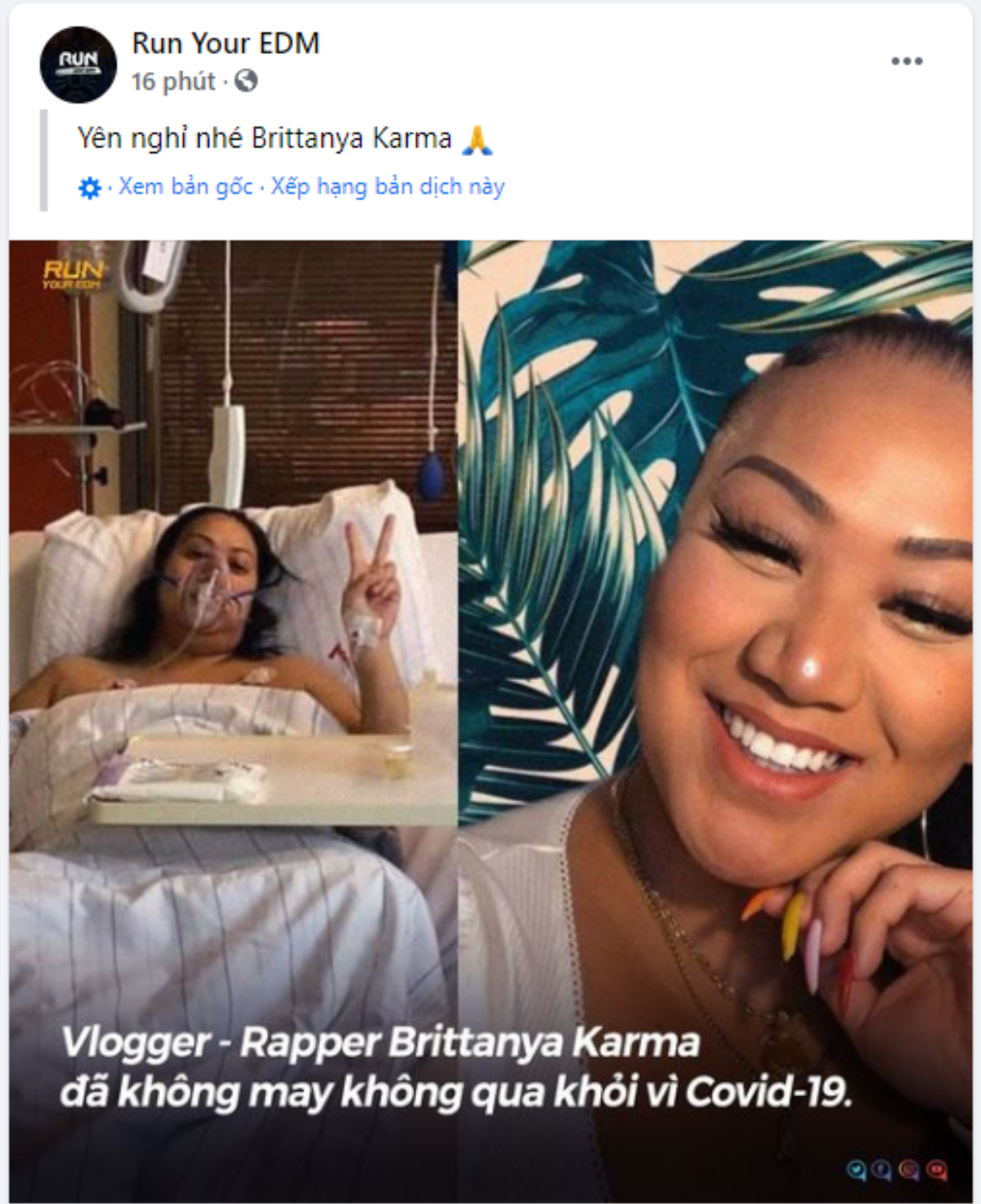 Brittanya Karma - Nữ rapper từng hợp tác với Bảo Anh qua đời vì Covid-19 Ảnh 3