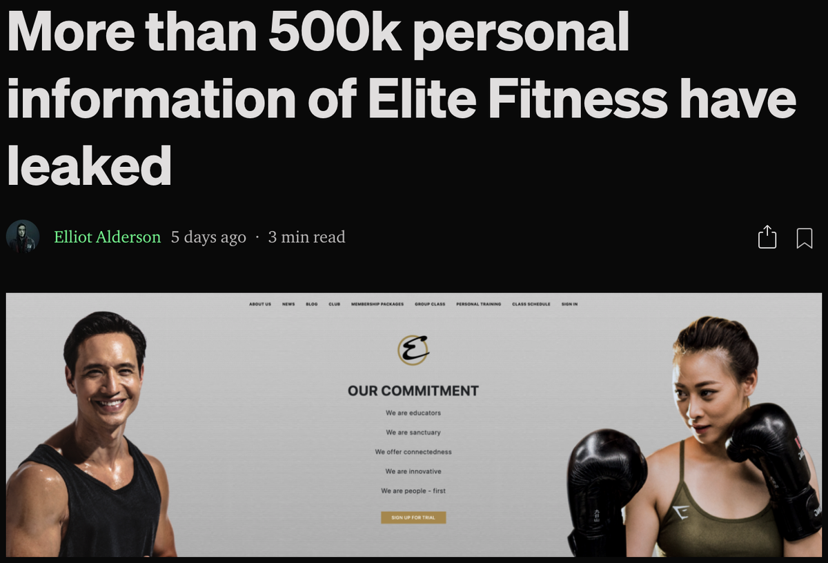 Elite Fitness bị lộ dữ liệu 5.000 khách hàng? Ảnh 1