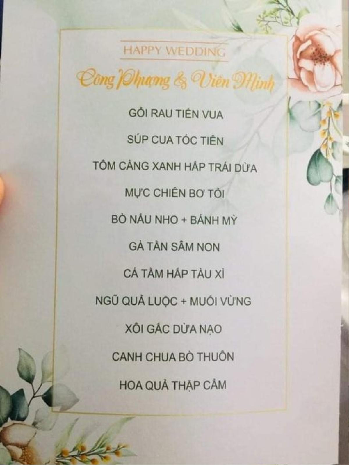 Dân tình xuýt xoa thực đơn 10 món sang chảnh, 'ăn bao no' ở đám cưới Công Phượng tại quê nhà Ảnh 3