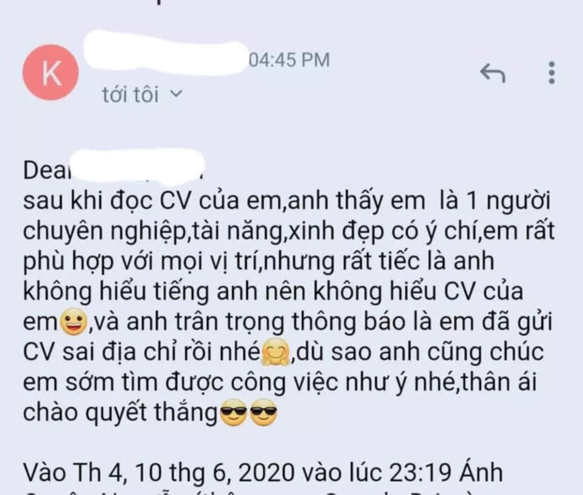 Nữ sinh gửi CV cho nhà tuyển dụng, đọc email hồi âm đến đoạn cuối cùng mới 'dở khóc dở cười' vì điều này Ảnh 2