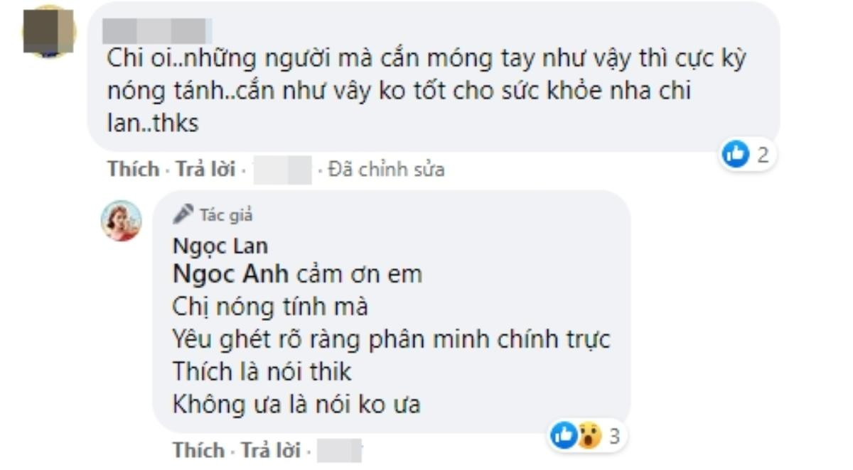 Bị nhắc nhở vì sở thích cắn móng tay, Ngọc Lan lên tiếng đáp trả 'ngầu quên sầu' Ảnh 2