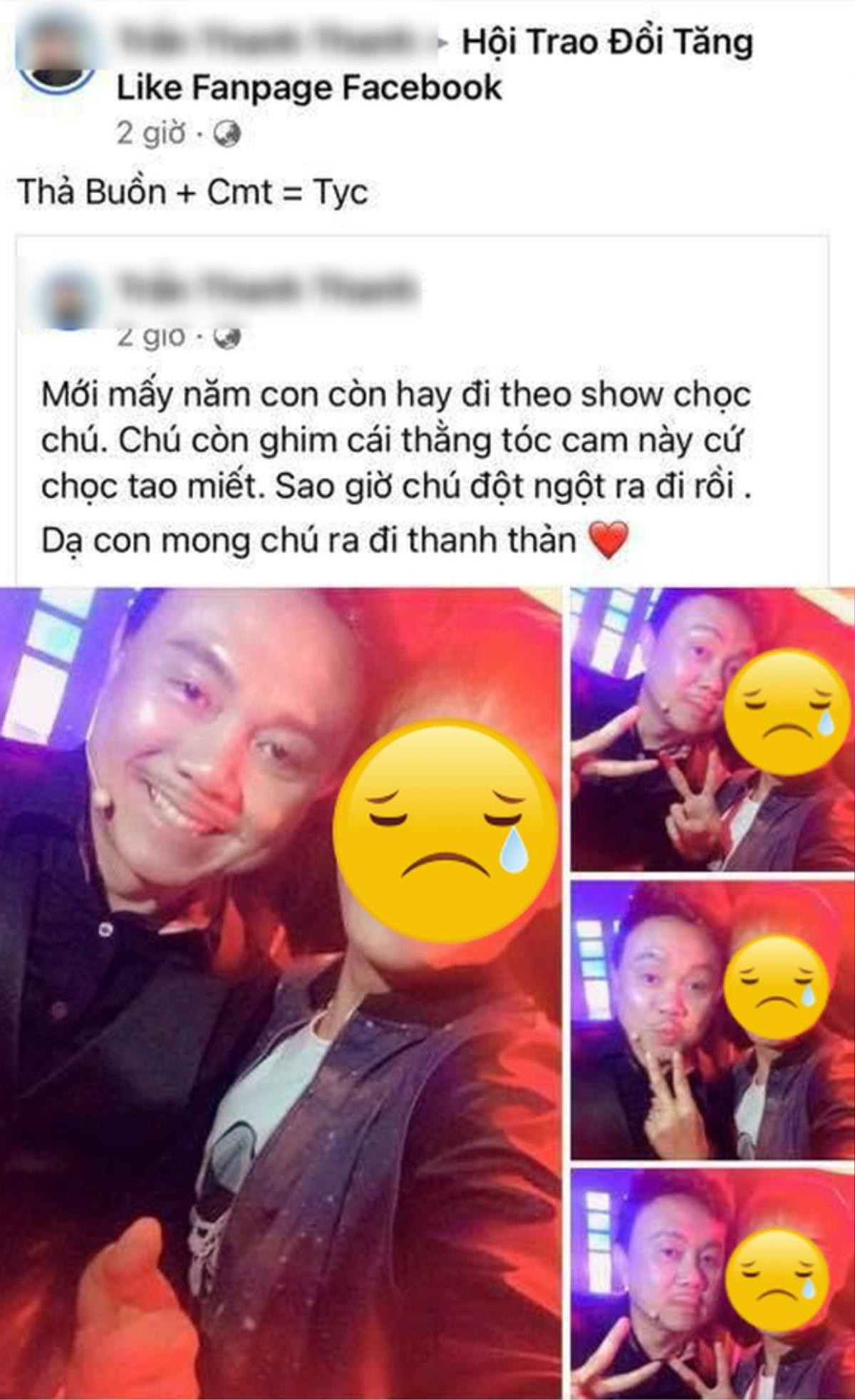 Nam thanh niên đăng ảnh chụp chung với nghệ sĩ Chí Tài thả vào các hội nhóm câu like gây phẫn nộ Ảnh 1