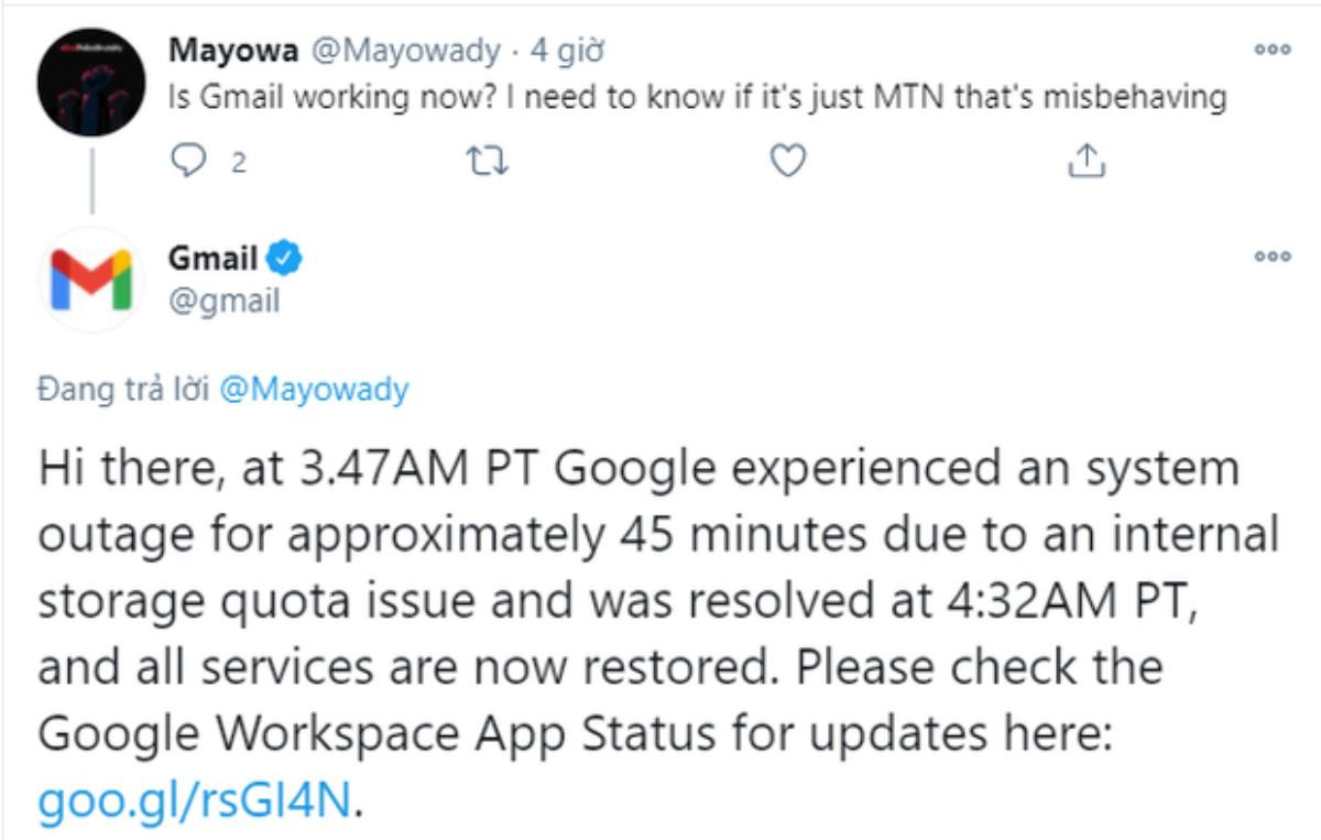 Hé lộ nguyên nhân loạt dịch vụ Google sập trên toàn cầu vào tối 14/12 Ảnh 3
