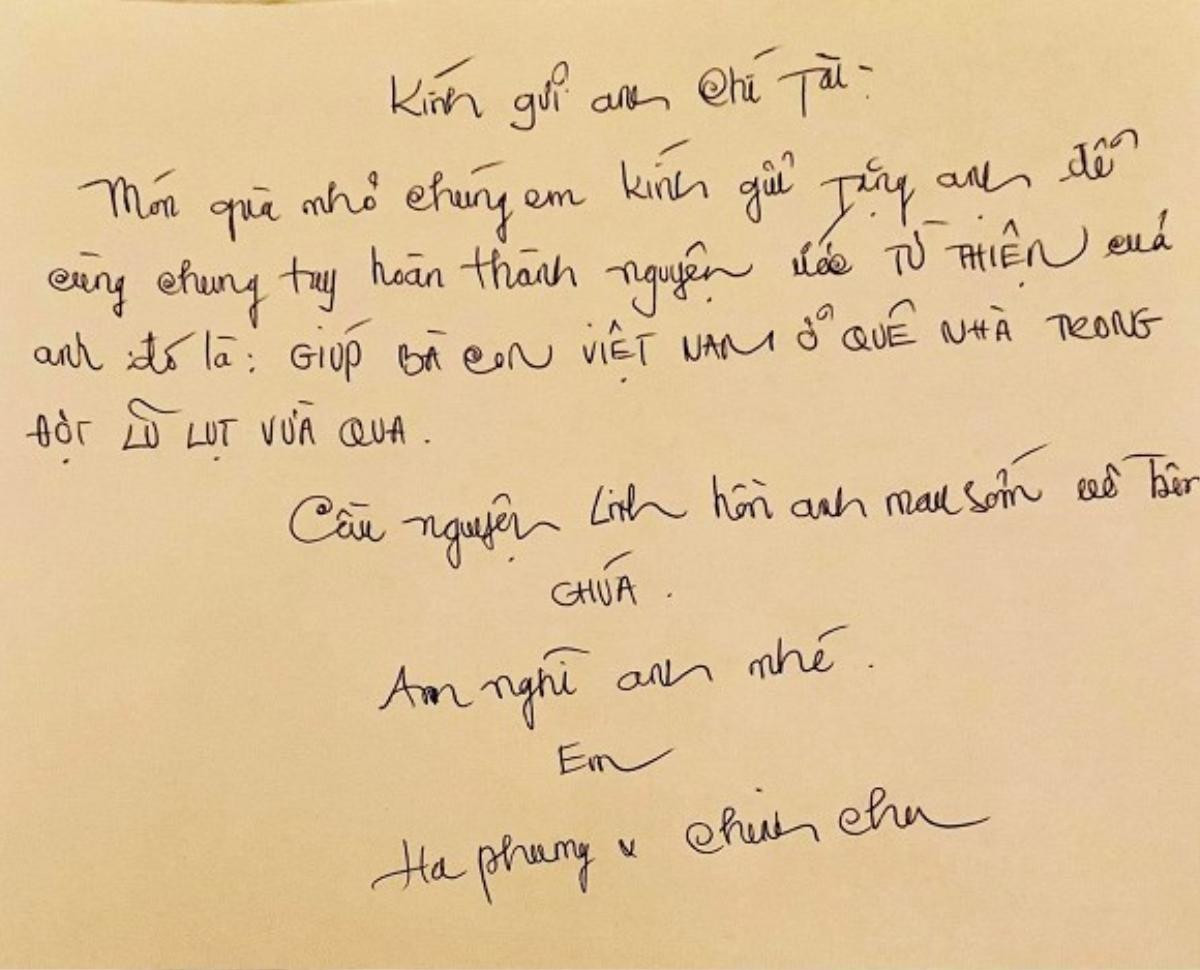 Em gái tỷ phú của Cẩm Ly viếng tặng 50 ngàn đô la cho đám tang cố NS Chí Tài Ảnh 6