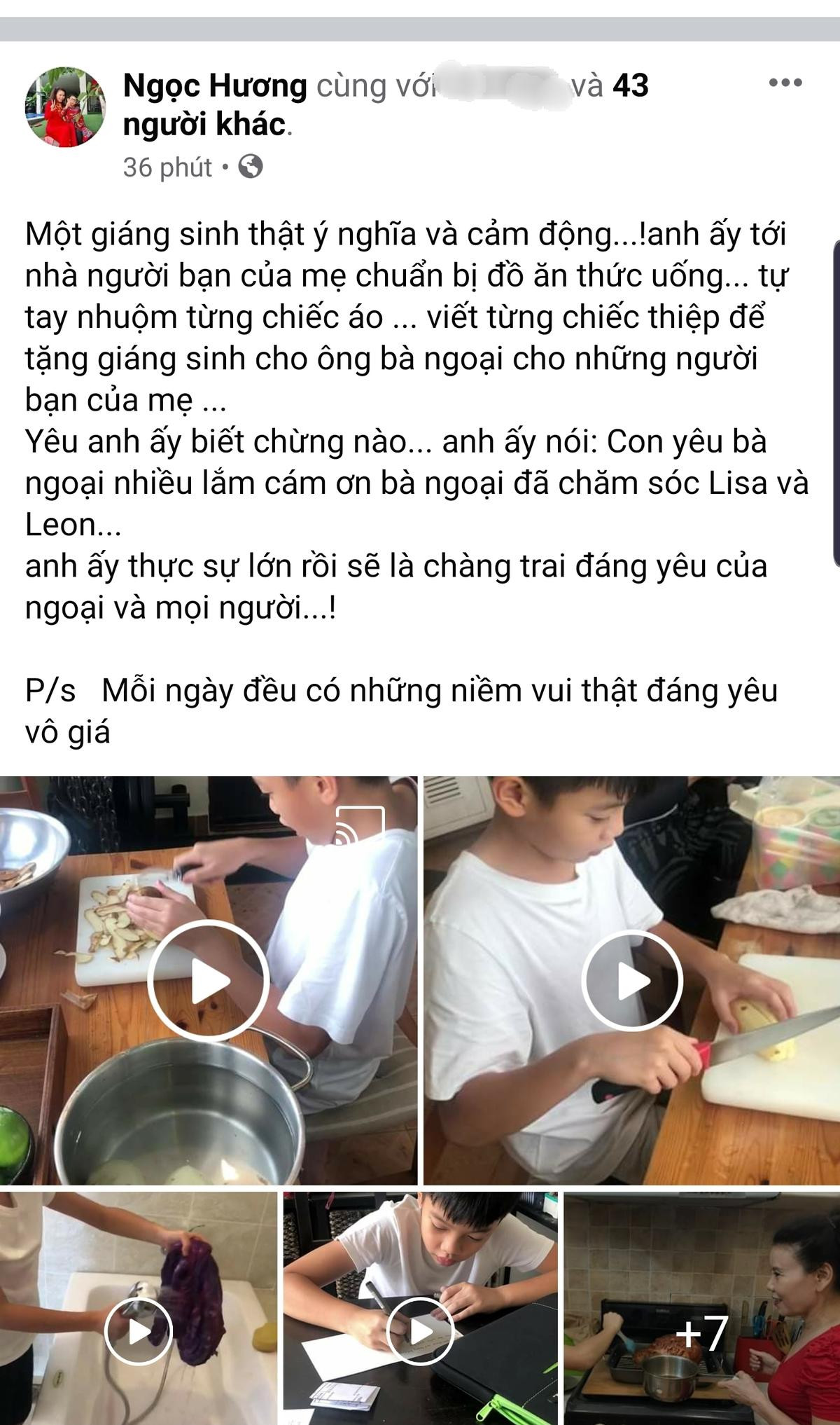 Bà ngoại Subeo không ngại cho cháu cầm dao, cùng nhau xuống bếp chuẩn bị đồ ăn cho Hà Hồ, Kim Lý Ảnh 1