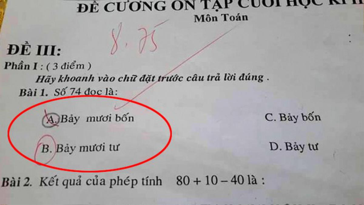 Hỏi số 74 đọc là gì, học sinh chọn đáp án 'bảy mươi bốn' bị gạch sai khiến phụ huynh tranh cãi dữ dội Ảnh 2