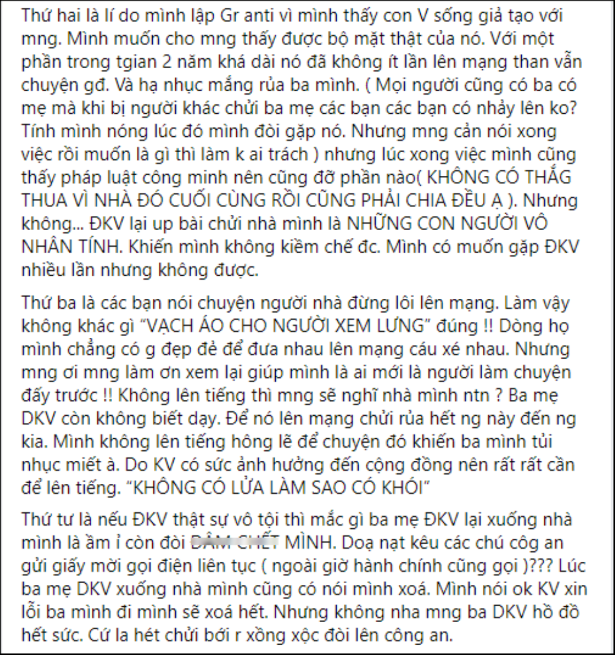 Khánh Vân bị chính em họ lập group anti, phơi bày loạt tin nhắn chửi rủa chú bác thậm tệ? Ảnh 6