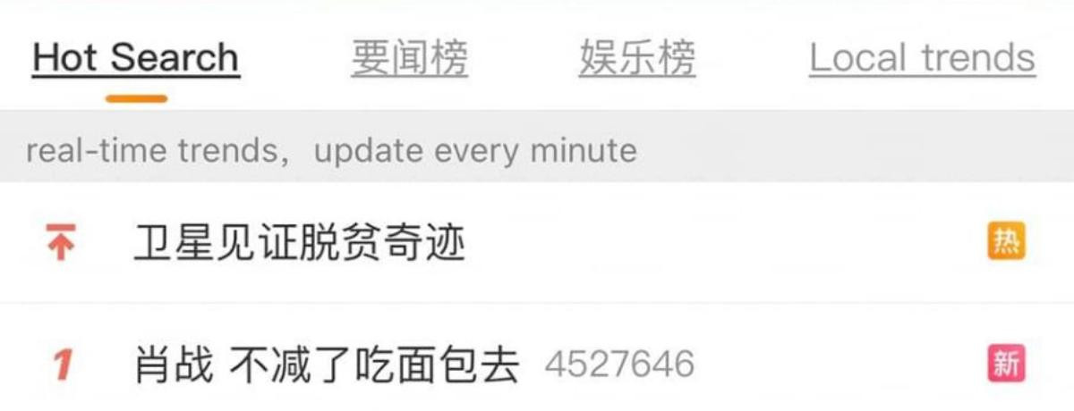Chỉ với dòng thông báo từ bỏ giảm cân, ăn thả ga mà Tiêu Chiến chễm chệ trên No.1 Hotsearch Weibo Ảnh 6