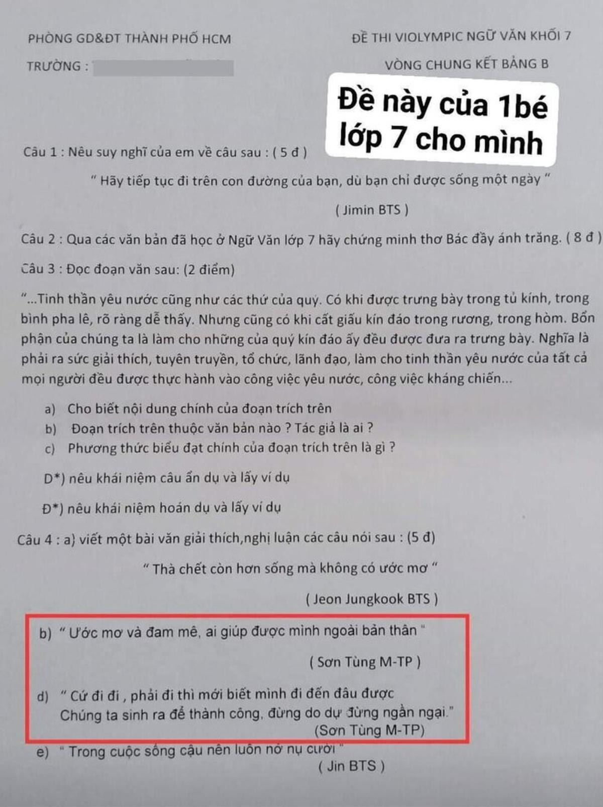 Độ Mixi, PewPew, HieuPC xuất hiện trong đề thi tiếng Anh khiến học sinh vừa nhìn thôi đã muốn làm bài Ảnh 5