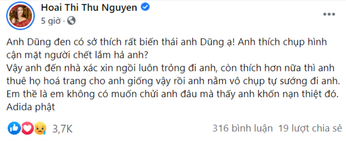 Hoa hậu Thu Hoài bức xúc khi chồng ca sĩ Thu Phương chụp ảnh thi thể ca sĩ Vân Quang Long Ảnh 1