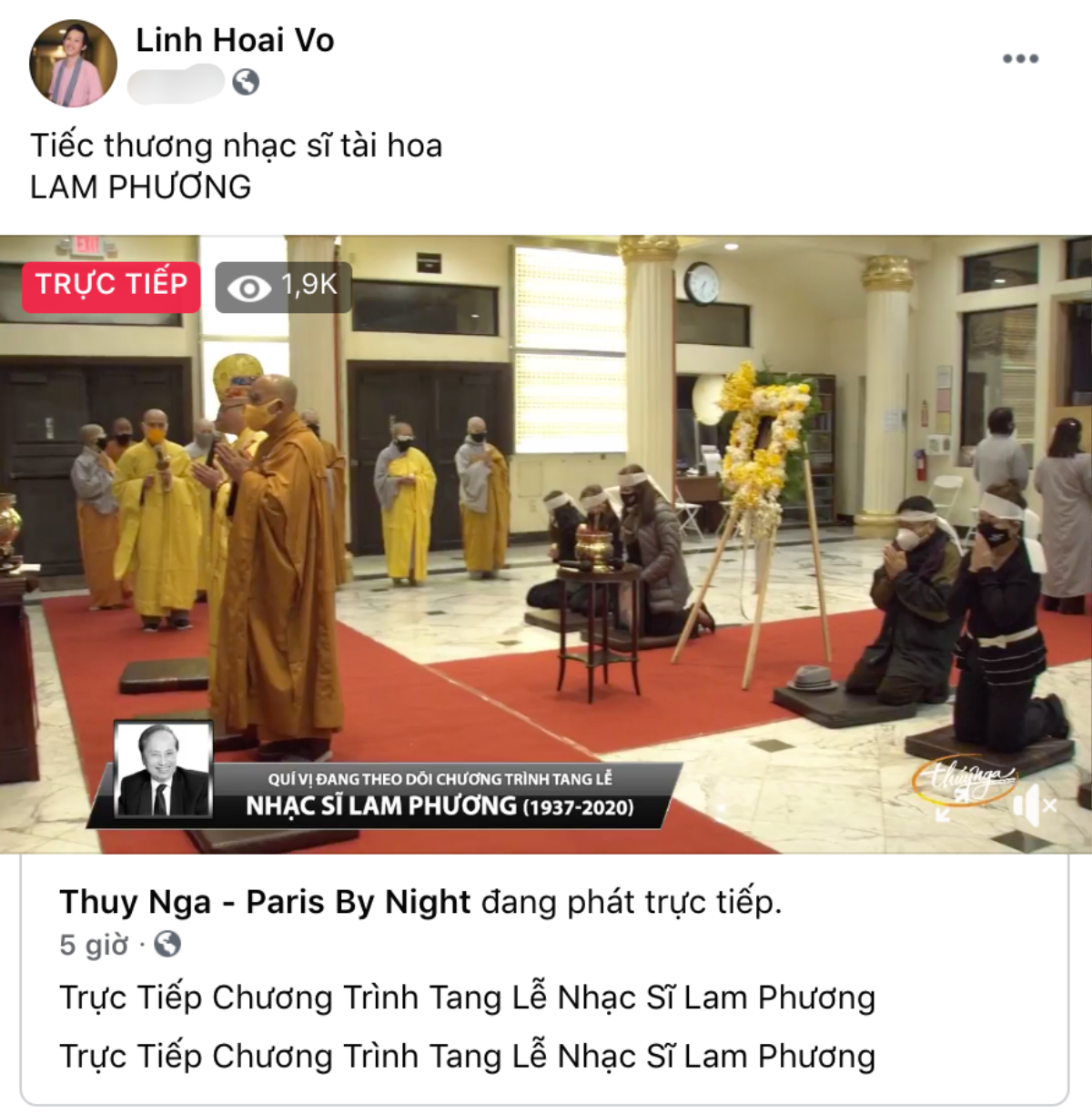 NSƯT Hoài Linh sáng tác bài thơ mang đậm dấu ấn Lam Phương, cùng các nghệ sĩ nói lời tiễn biệt sau cuối Ảnh 4