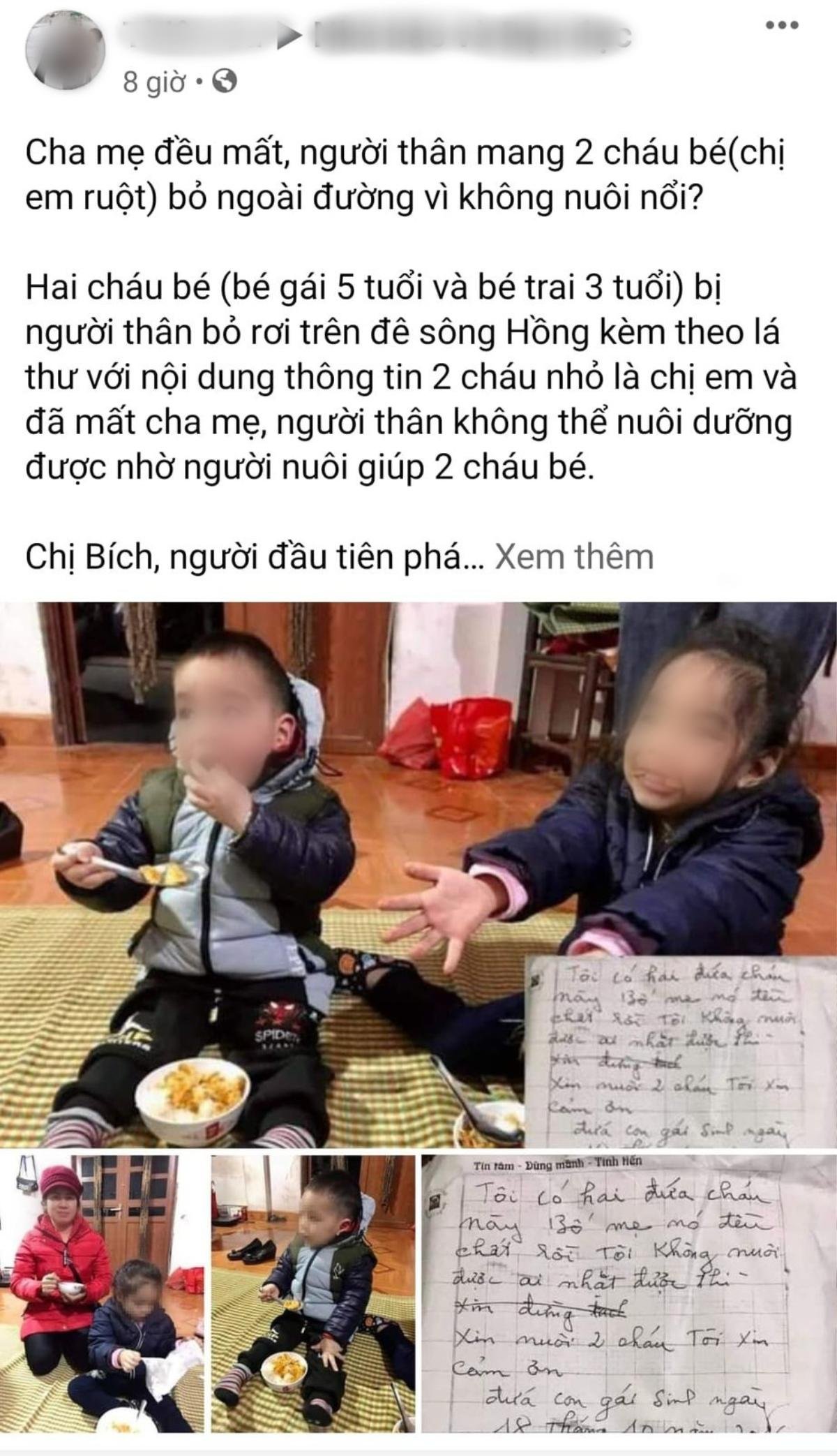 Xác minh, truy tìm người thân bỏ rơi hai cháu bé giữa trời lạnh giá 10 độ C Ảnh 1