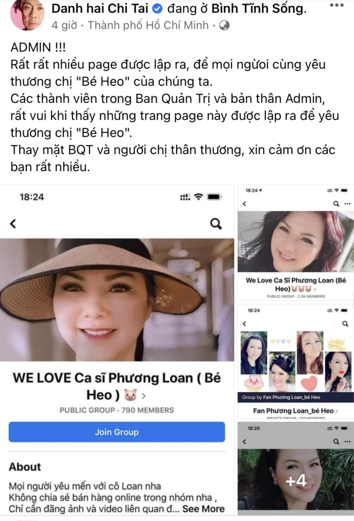 Người hâm mộ lập hàng loạt nhóm để động viên ca sĩ Phương Loan sau đám tang cố nghệ sĩ Chí Tài Ảnh 2