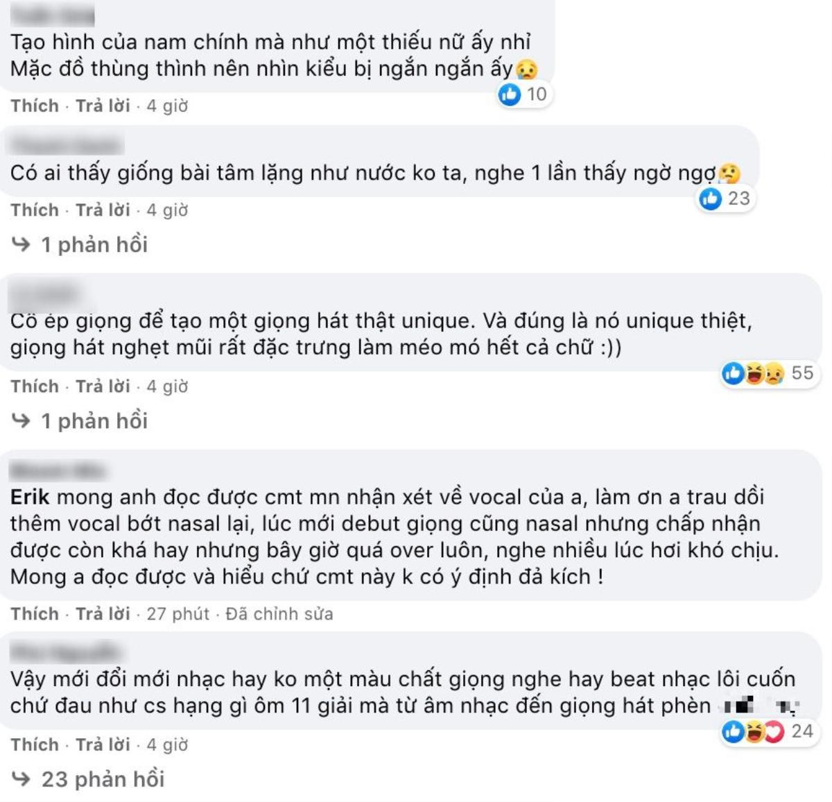 Khán giả nhận xét bài mới của Erik: Hao hao ca khúc Trung Quốc, giọng mũi 'đặc sệt' gây khó chịu Ảnh 2