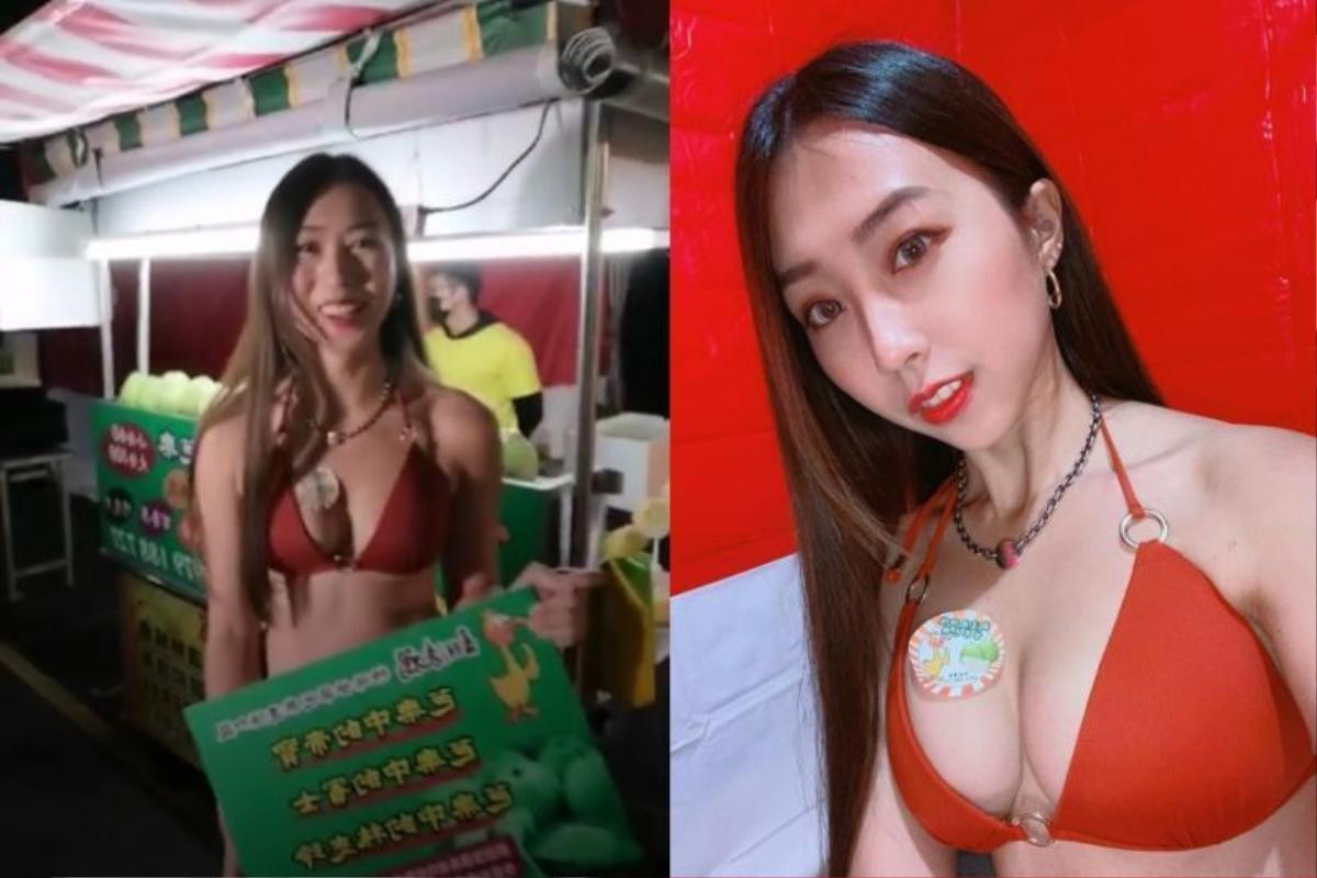 Mặc bikini đứng bán ổi bất chấp cái lạnh 9 độ C, hotgirl đốt mắt người đi đường Ảnh 3