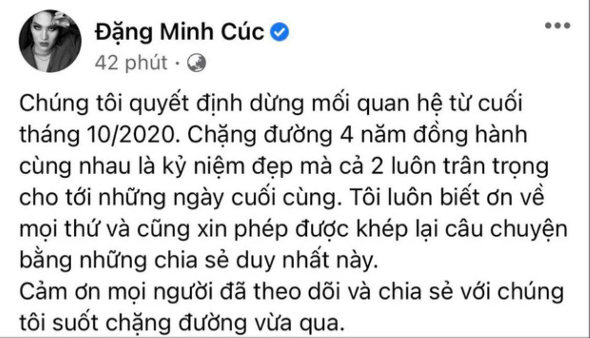 Minh Cúc (Về nhà đi con) chính thức 'đường ai nấy đi' với bạn trai sau 4 năm gắn bó Ảnh 1