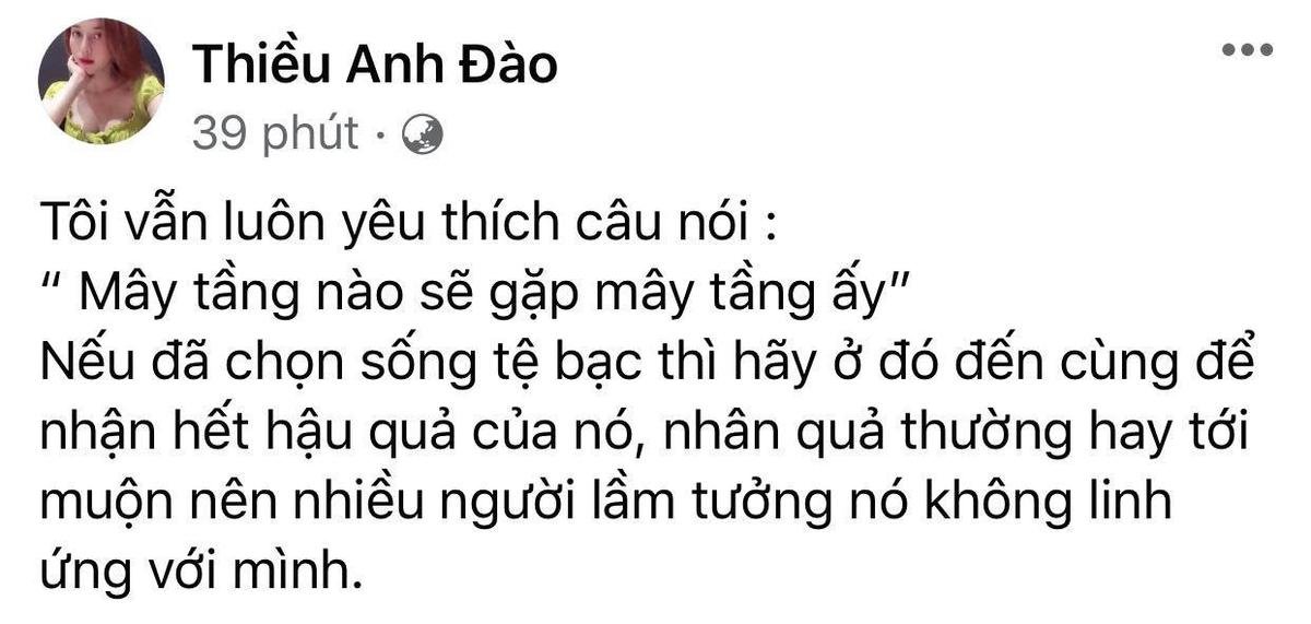 Em gái Thiều Bảo Trâm đăng status ngầm thừa nhận tin đồn chia tay là thật Ảnh 2