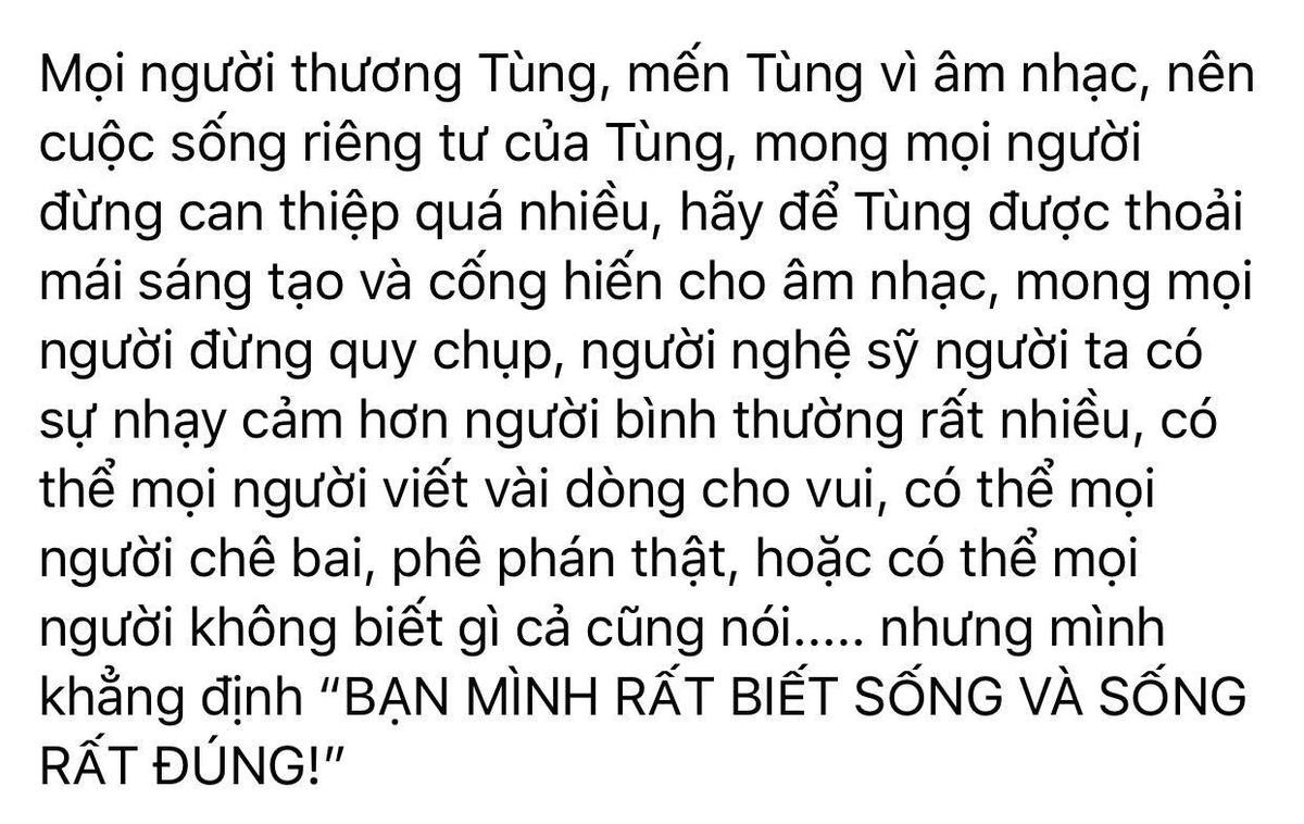 Bạn thân Sơn Tùng lên tiếng về drama tình ái khẳng định: 'Bạn mình là người biết chơi và lịch sự' Ảnh 3