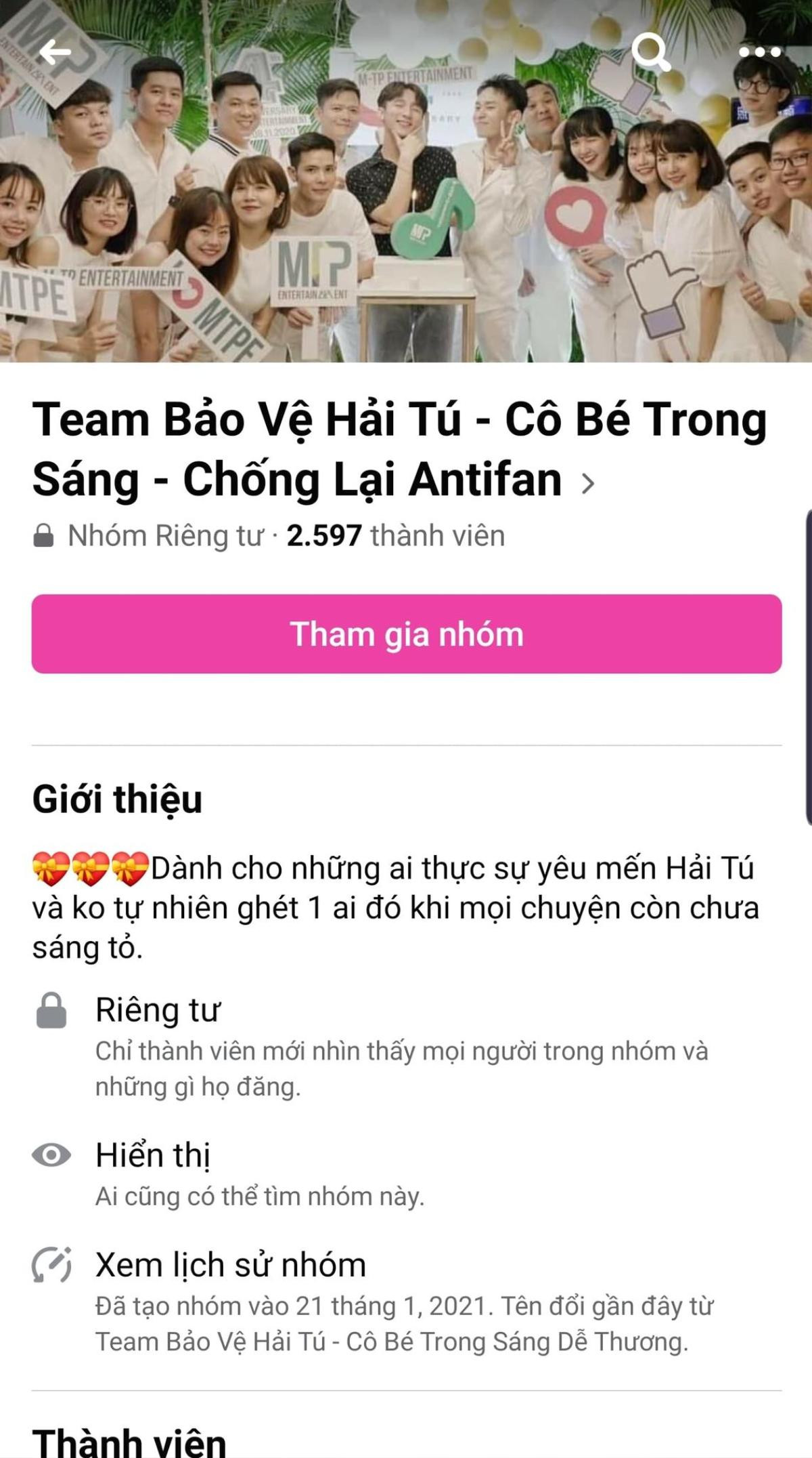 Bất ngờ xuất hiện group bảo vệ Hải Tú, phút chốc mà gần 2,6k thành viên Ảnh 3